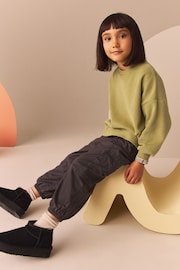 Green Oversized Cosy Rib Sweatshirt (3-16yrs) - Image 3 of 8