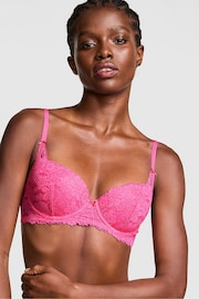 Victoria's Secret PINK Pink Rose Lightly Lined Balcony The Wink Lace Bra - Image 1 of 4