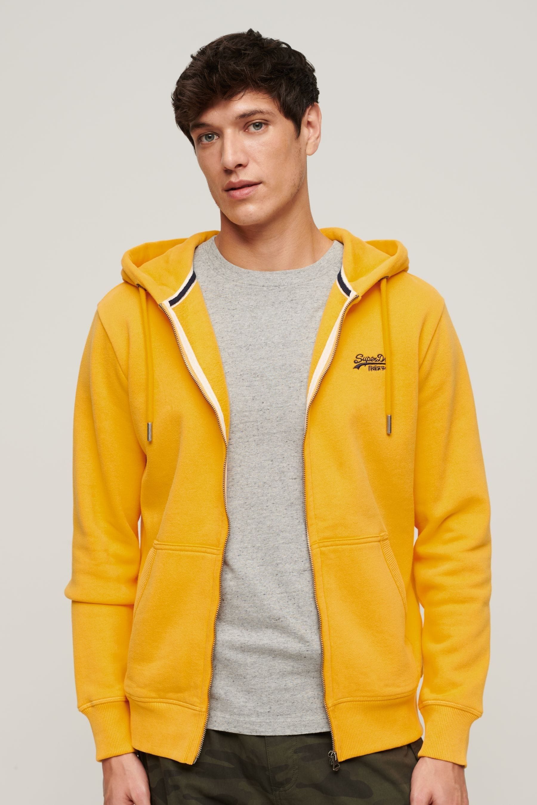 Buy Superdry Gold Essential Logo Zip Up Hoodie from Next Luxembourg