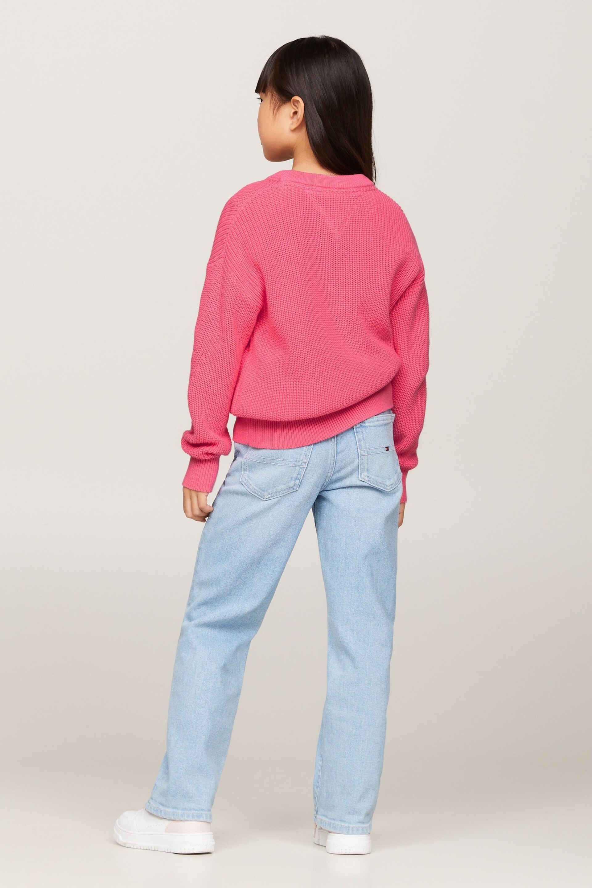 Tommy Hilfiger Pink Essential Rib Sweater - Image 2 of 6