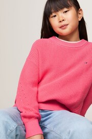 Tommy Hilfiger Pink Essential Rib Sweater - Image 3 of 6