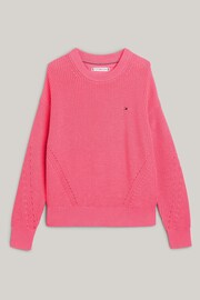 Tommy Hilfiger Pink Essential Rib Sweater - Image 5 of 6