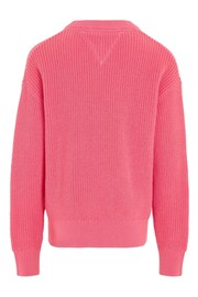 Tommy Hilfiger Pink Essential Rib Sweater - Image 6 of 6