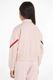 Tommy Hilfiger Pink Global Stripe Half Zip Sweater - Image 2 of 6