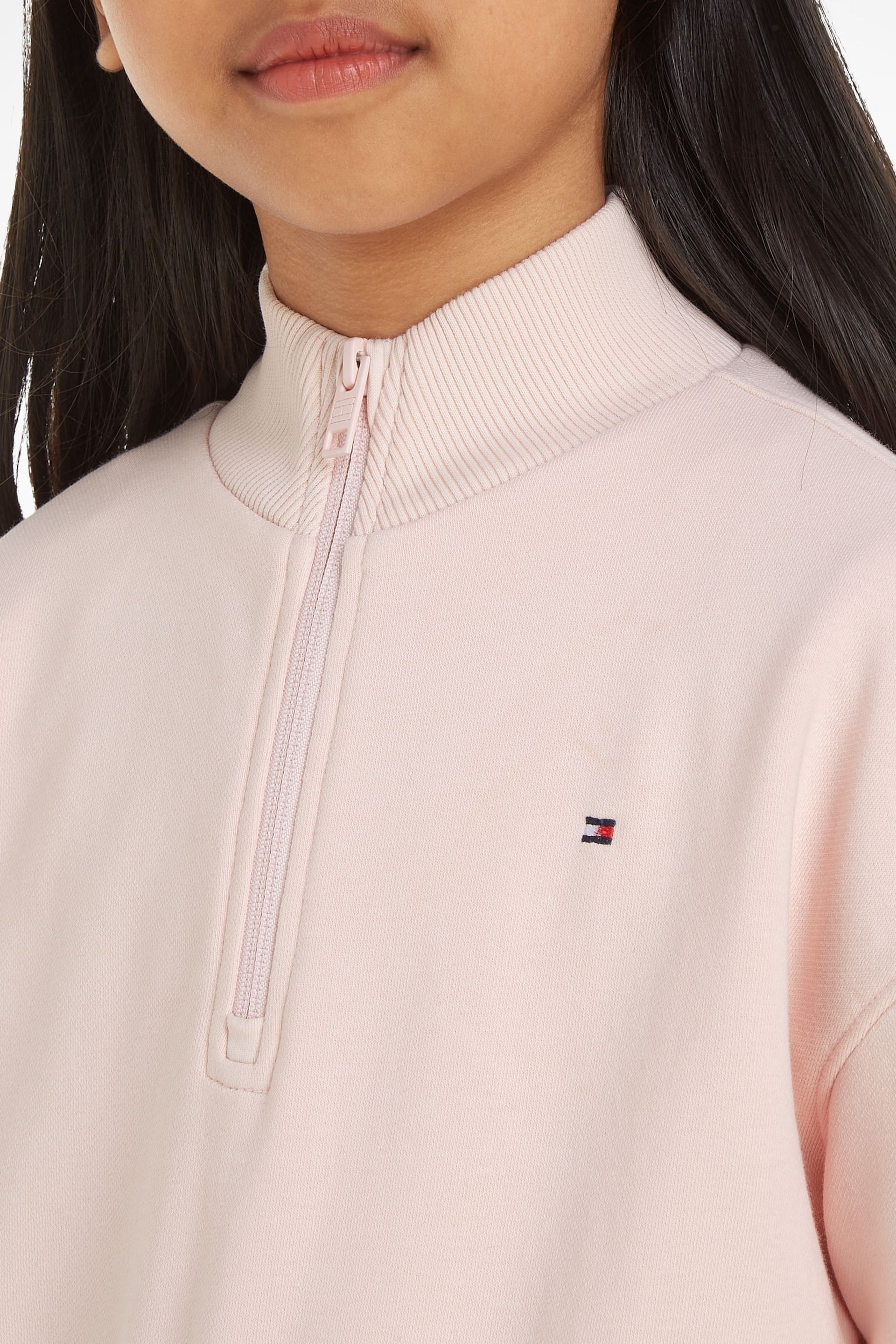 Tommy Hilfiger Pink Global Stripe Half Zip Sweater - Image 3 of 6