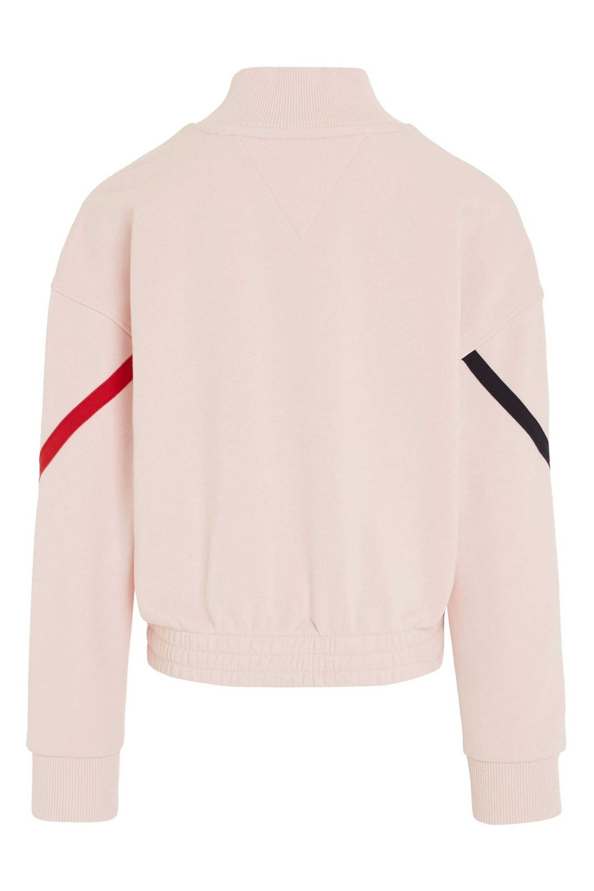 Tommy Hilfiger Pink Global Stripe Half Zip Sweater - Image 5 of 6