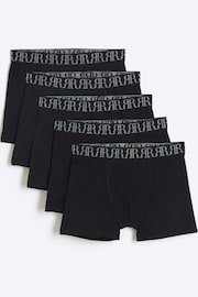 River Island Black Boys Boxers 5 Pack - Image 1 of 2