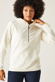 Regatta Cream Warriewood Half Zip Hooded Fleece - Image 1 of 9