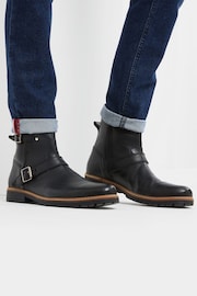 Joe Browns Black Leather Chelsea Style Biker Boots - Image 5 of 5