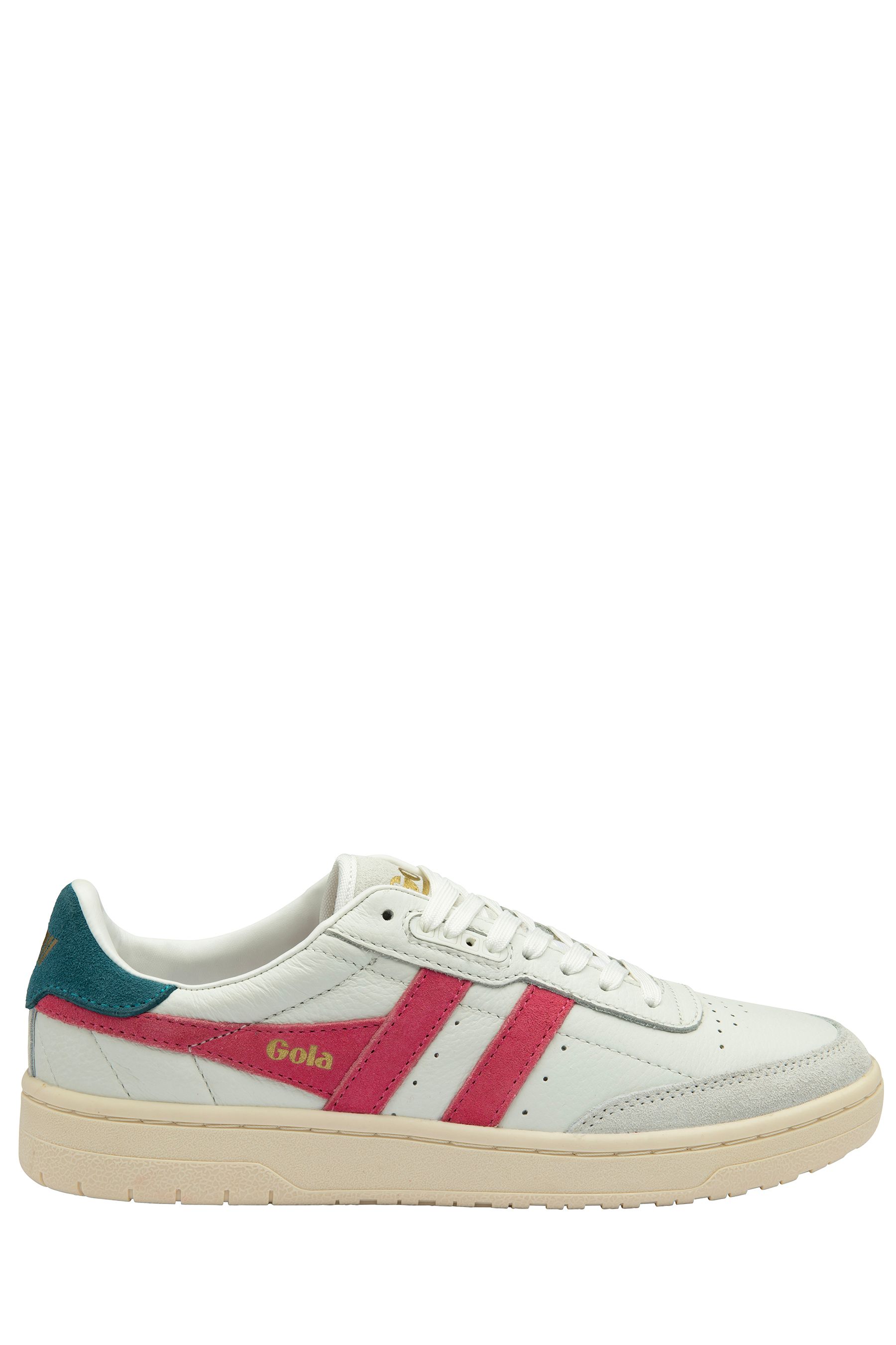 Buy Gola off white Ladies Falcon Leather Lace Up Trainers from the Next UK online shop