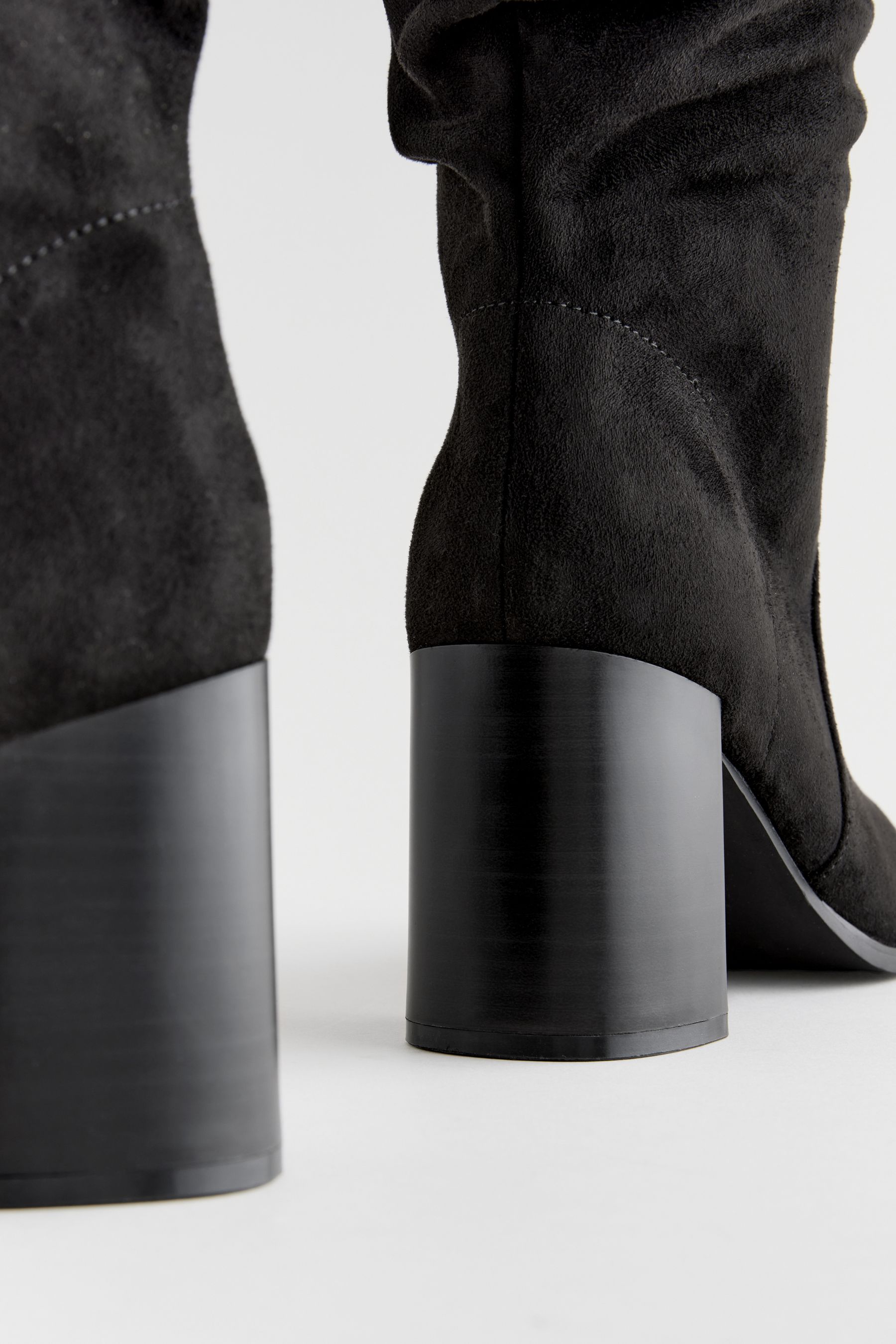Comfortable black heeled boots deals