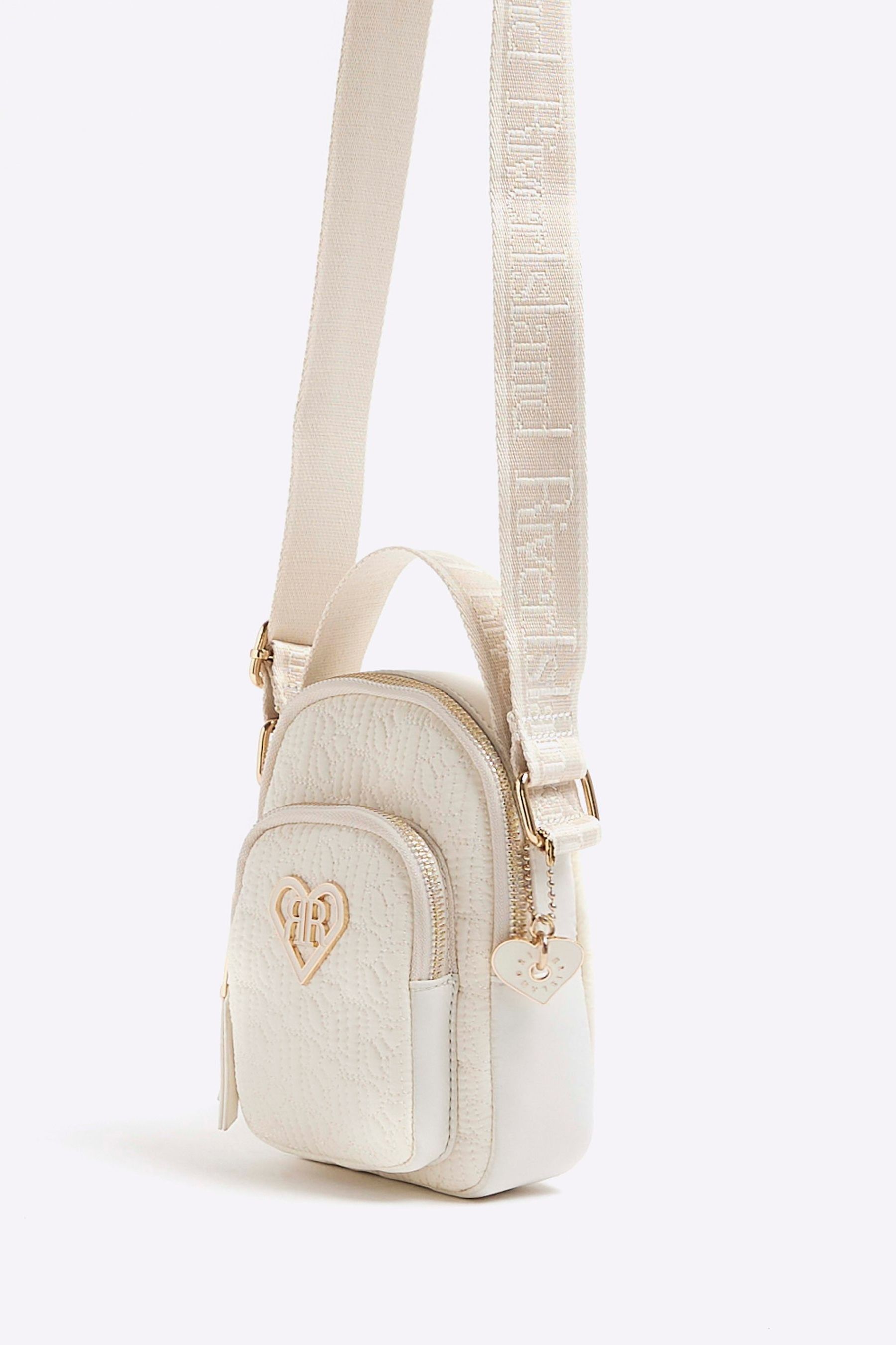River Island Cream Girls Nylon Festival Bag one