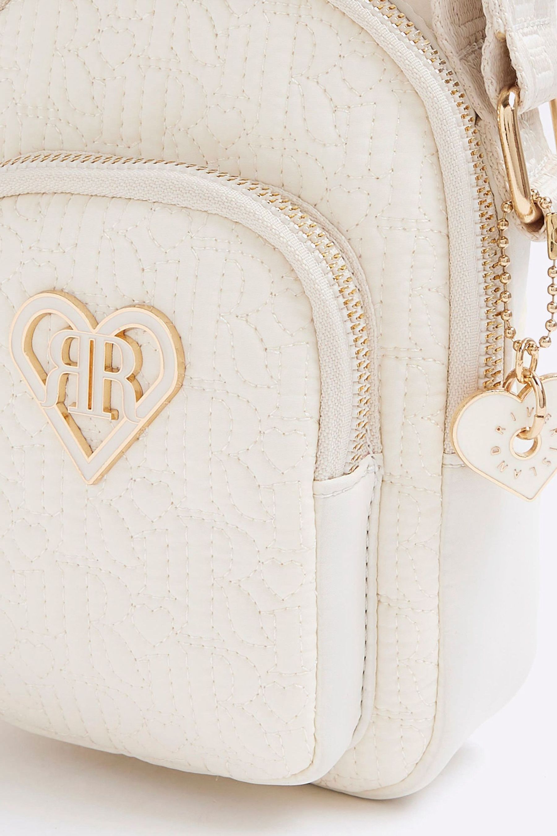 River Island Cream Girls Nylon Festival Bag one