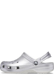 Crocs Silver Glitter Kids Classic Clogs - Image 3 of 6