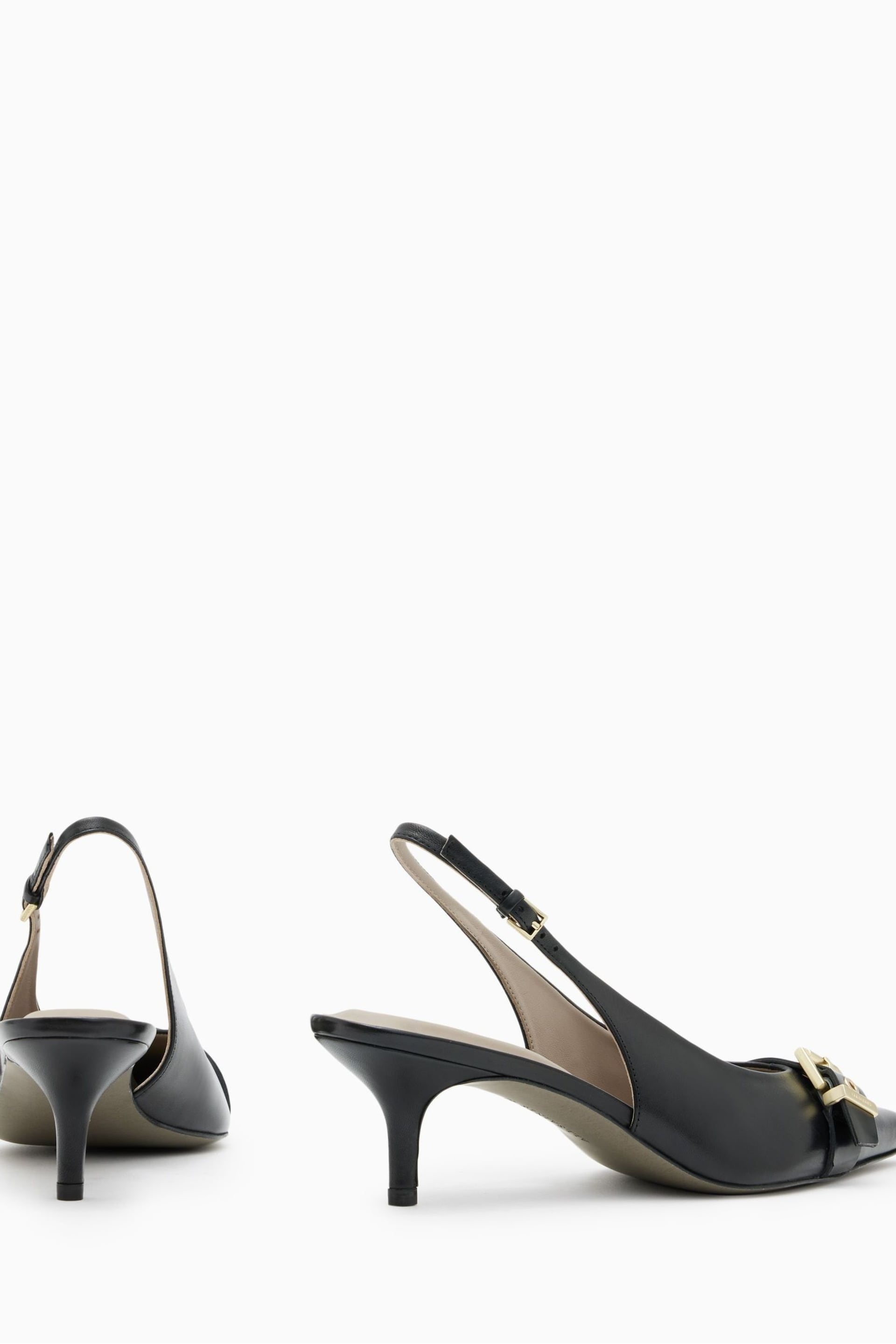 AllSaints Black Slingback Selina Heels - Image 3 of 7