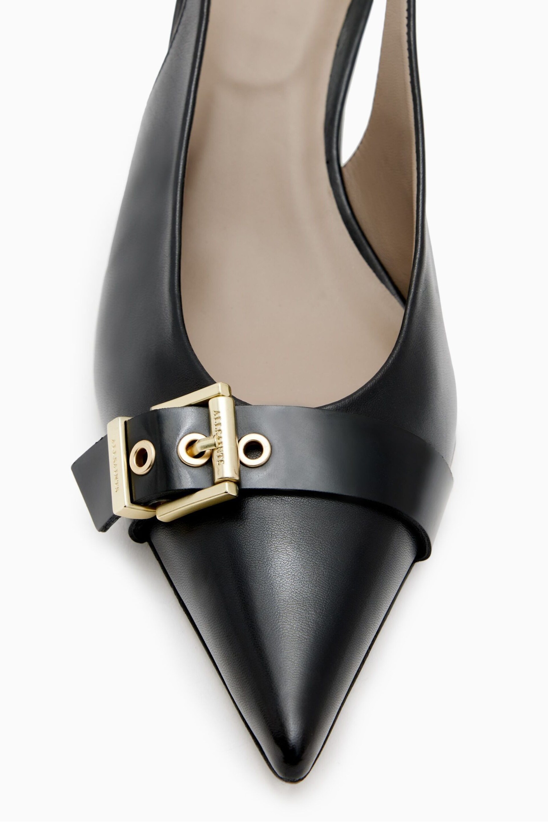 AllSaints Black Slingback Selina Heels - Image 4 of 7