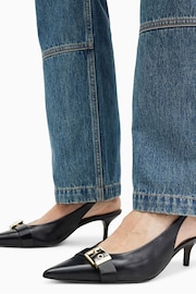 AllSaints Black Slingback Selina Heels - Image 6 of 7