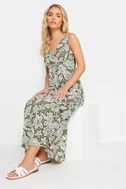 PixieGirl Petite Green Stencil Maxi Dress - Image 1 of 5