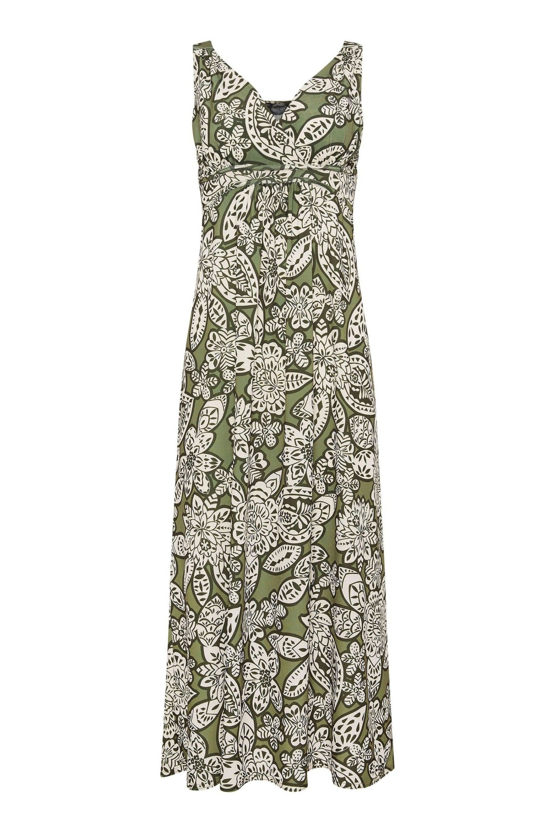 PixieGirl Petite Green Stencil Maxi Dress - Image 5 of 5