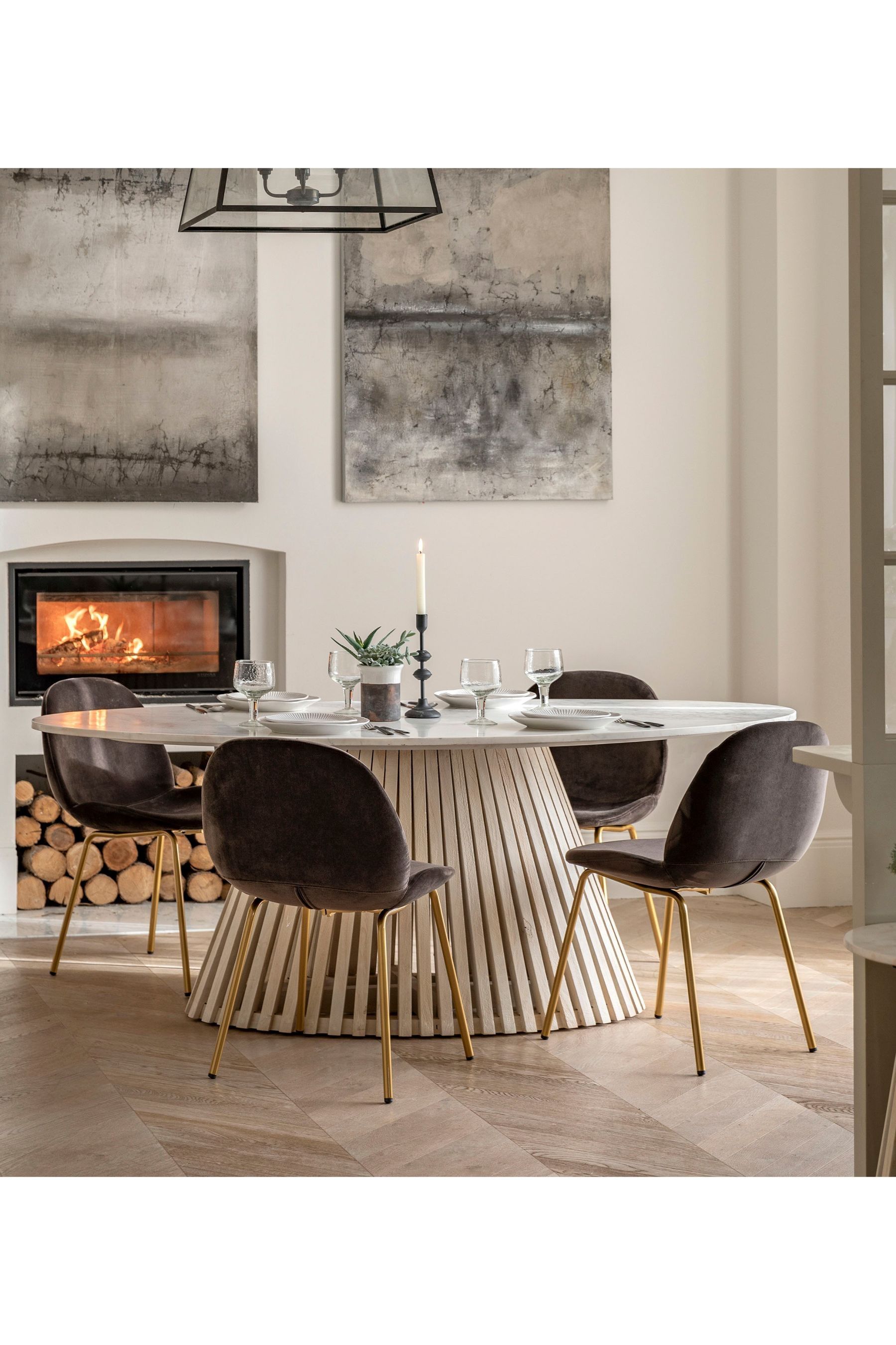 Buy Gallery Home Natural Oujda Marble Oval Dining Table from the Next UK online shop
