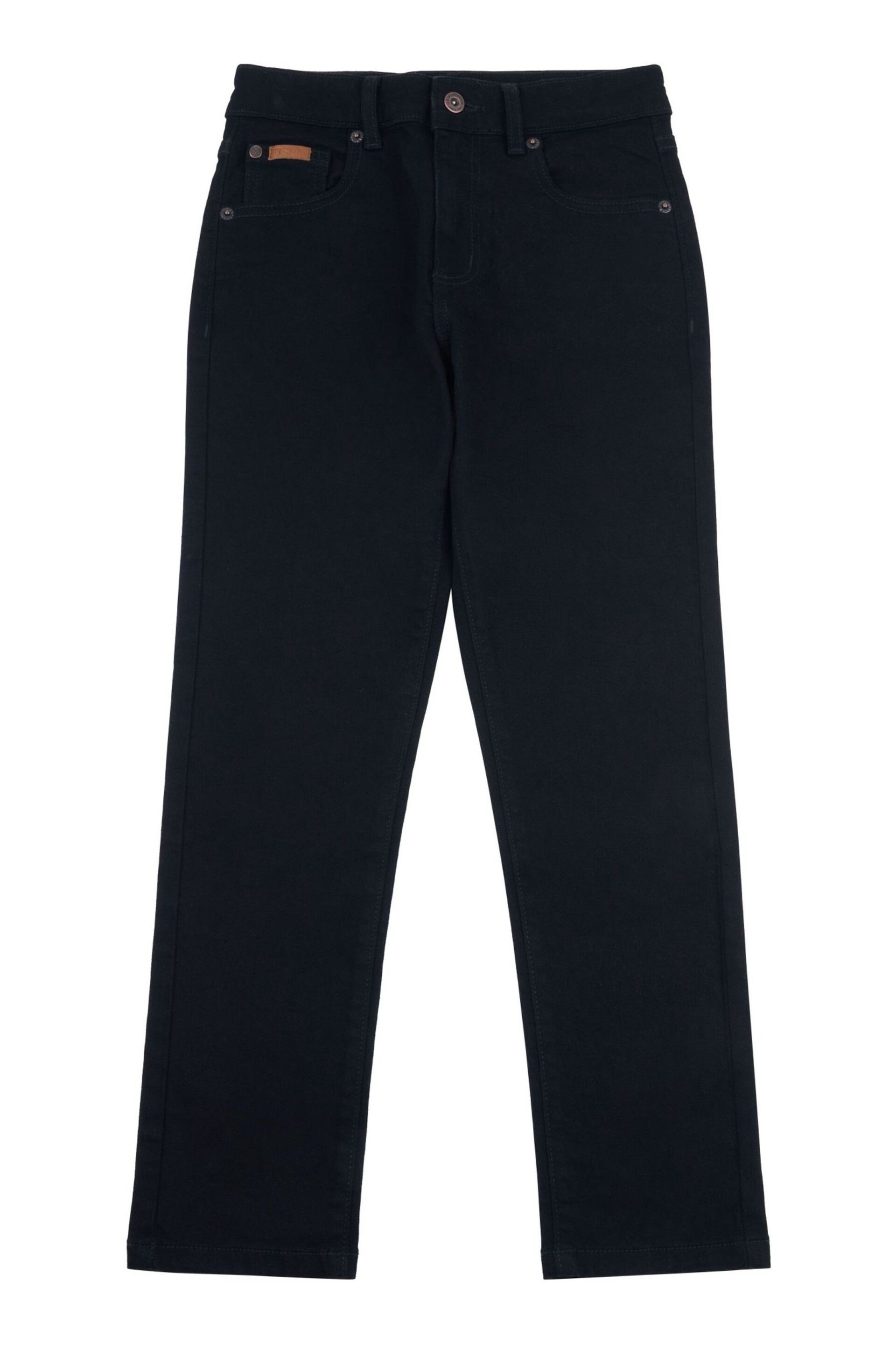U.S. Polo Assn. Boys 5 Pocket Slim Fit Denim Black Jeans - Image 4 of 7