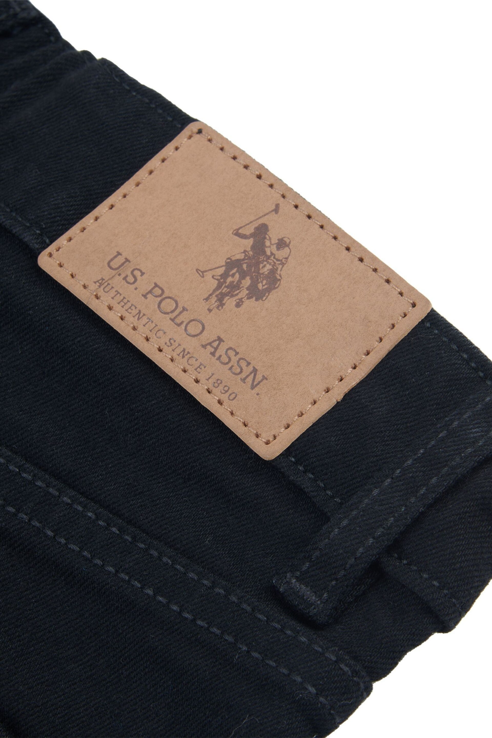 U.S. Polo Assn. Boys 5 Pocket Slim Fit Denim Black Jeans - Image 7 of 7