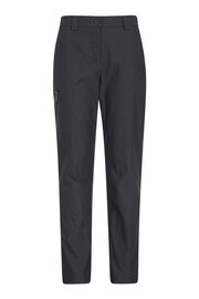 Mountain Warehouse Black Short Length Lightweight Stretch UV Protect Walking Hiker Womens Trousers - Image 1 of 4