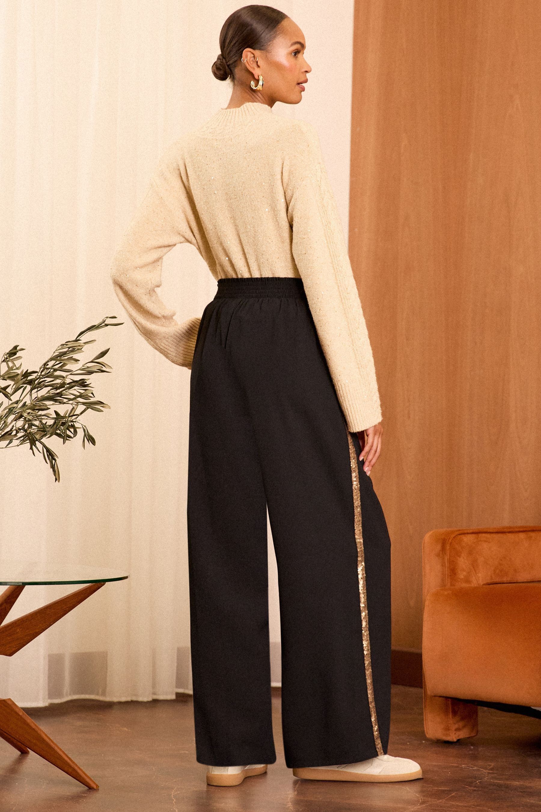 Sequin side stripe trousers new arrivals