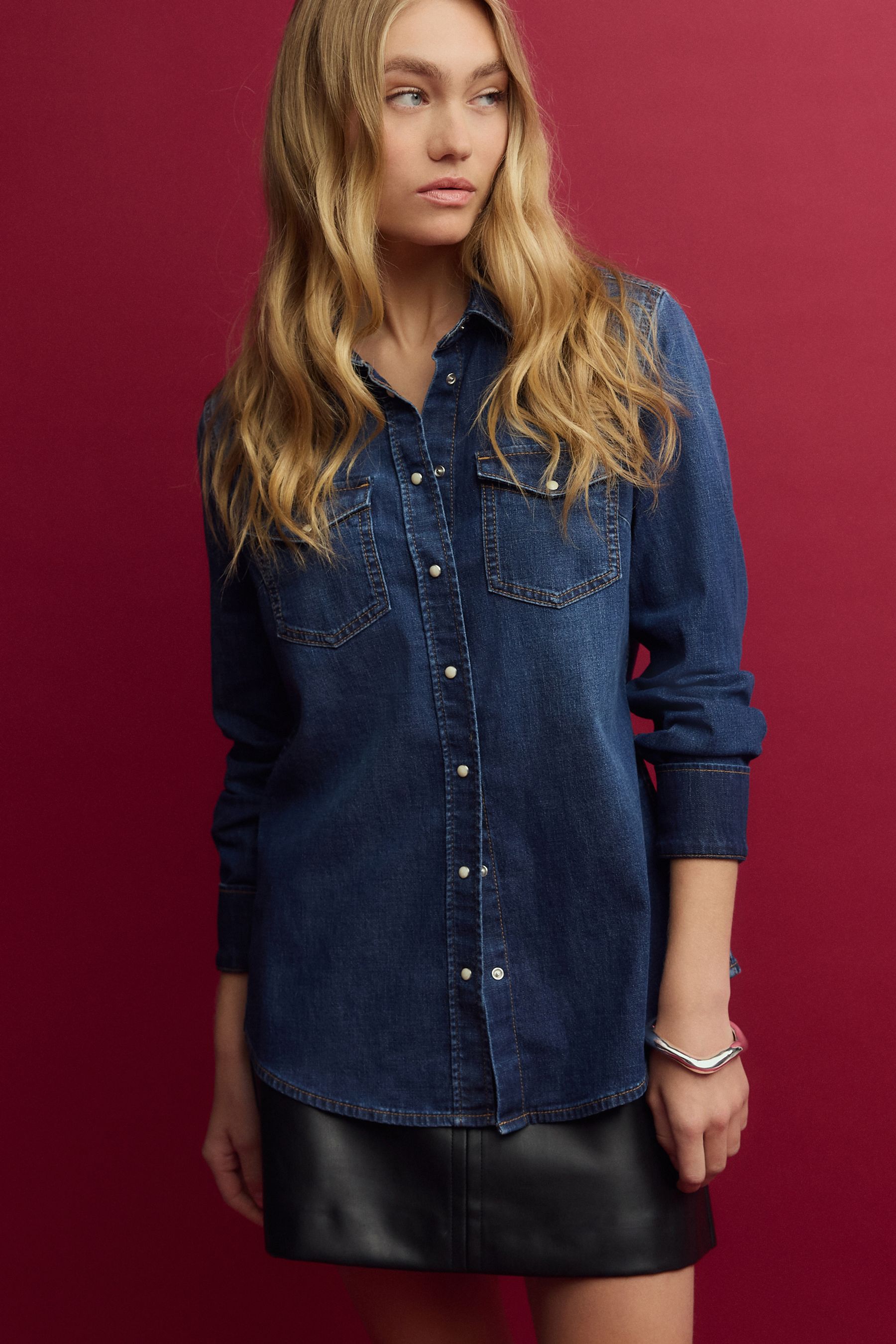 Dark blue western shirt discount
