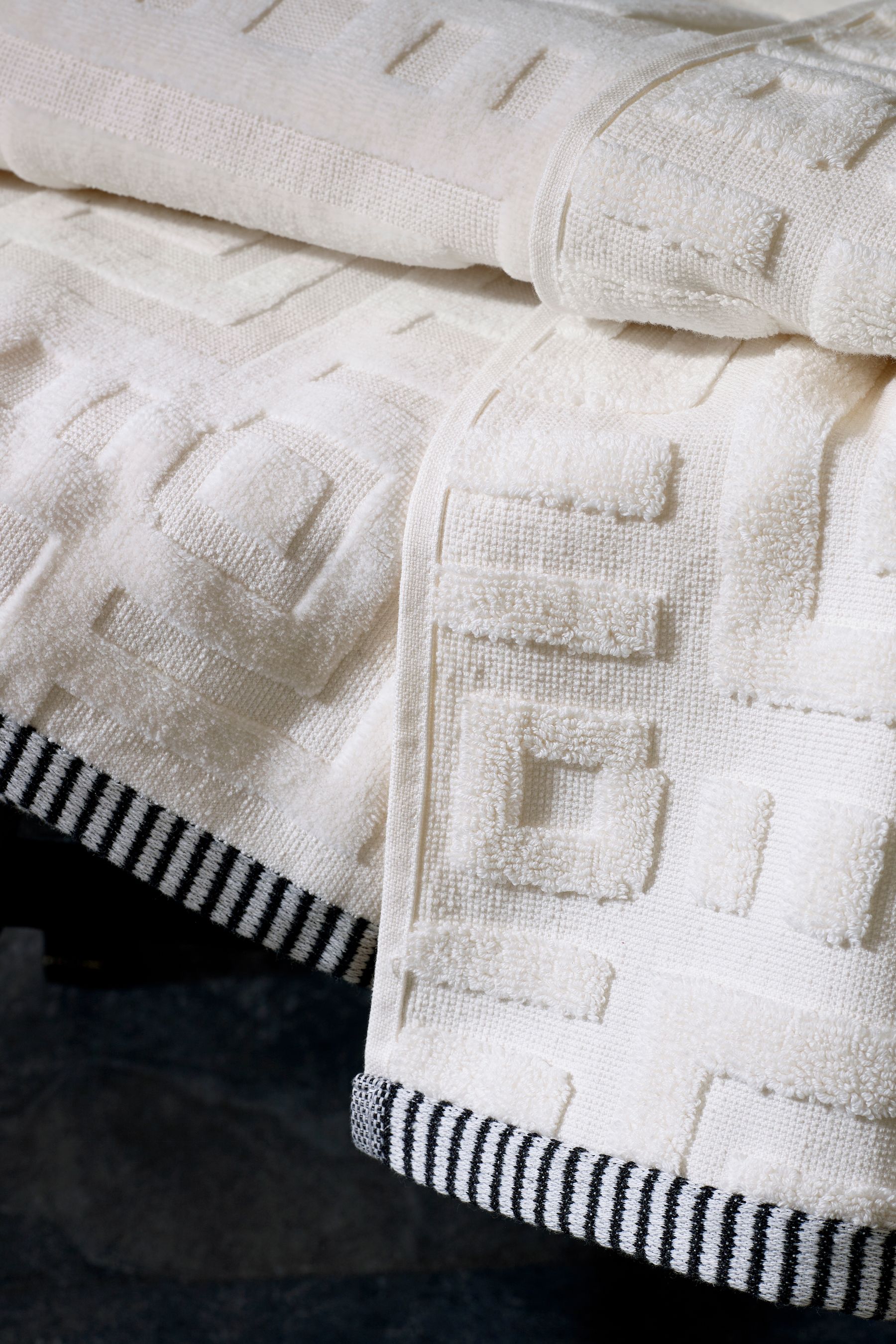 Buy White Cream Geo Towel 100 Cotton from the Next UK online shop