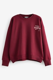 Burgundy Red/Berry Festive Spirits Christmas Lapland Brewing Co Fun Graphic Crew Neck Sweatshirt - Image 5 of 8