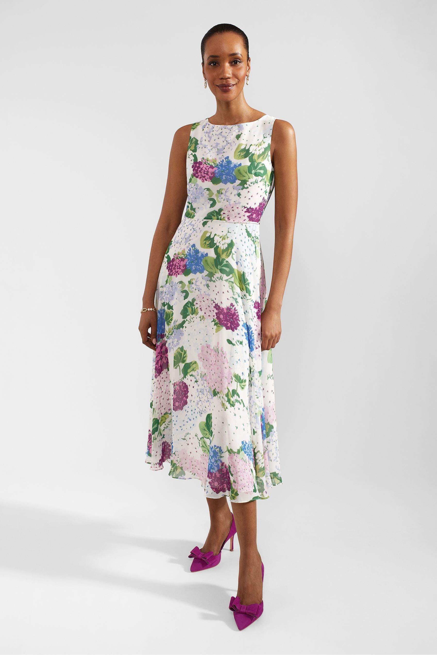 Hobbs yellow carly dress top