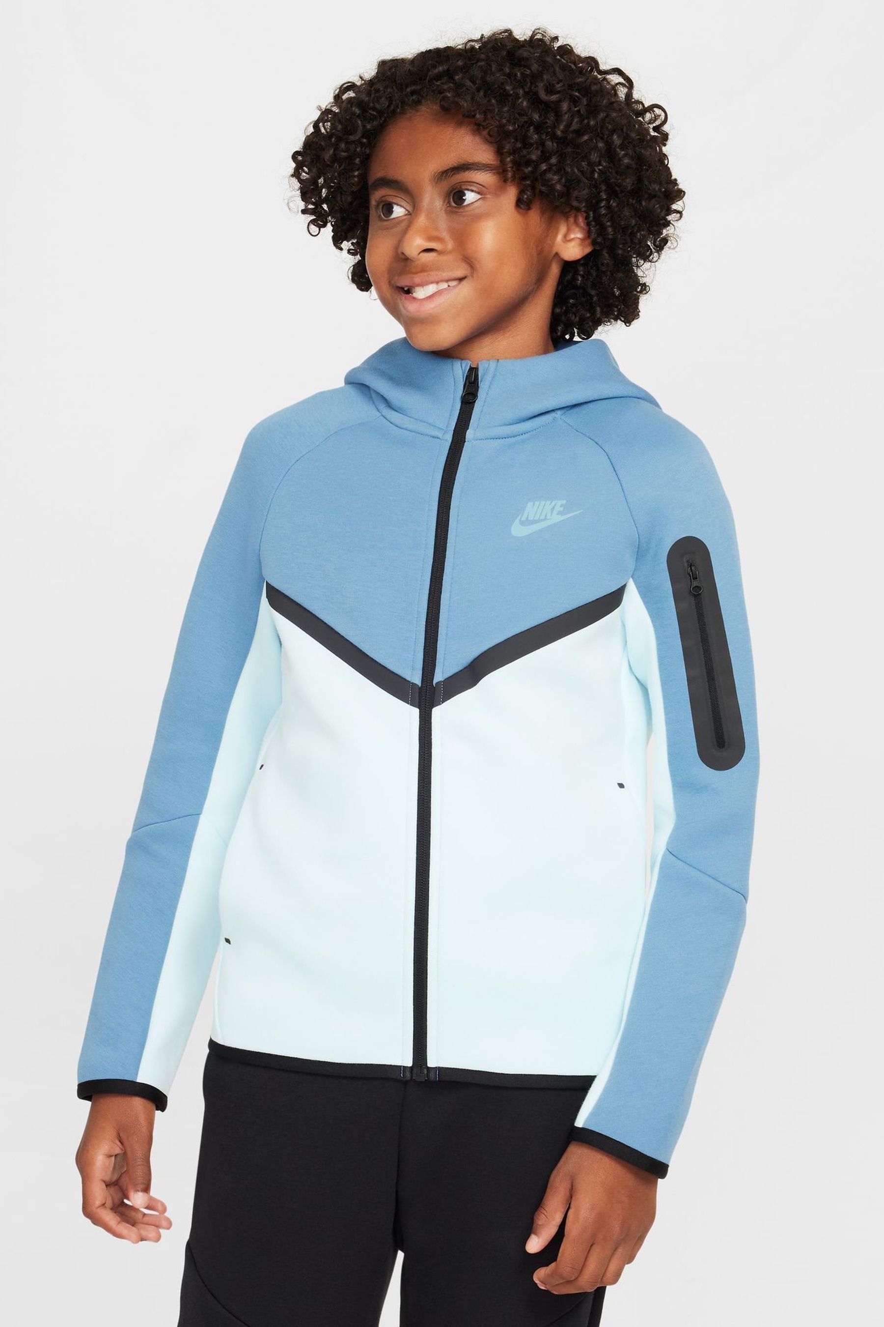 Nike tech fleece hoodie glacier grey sale