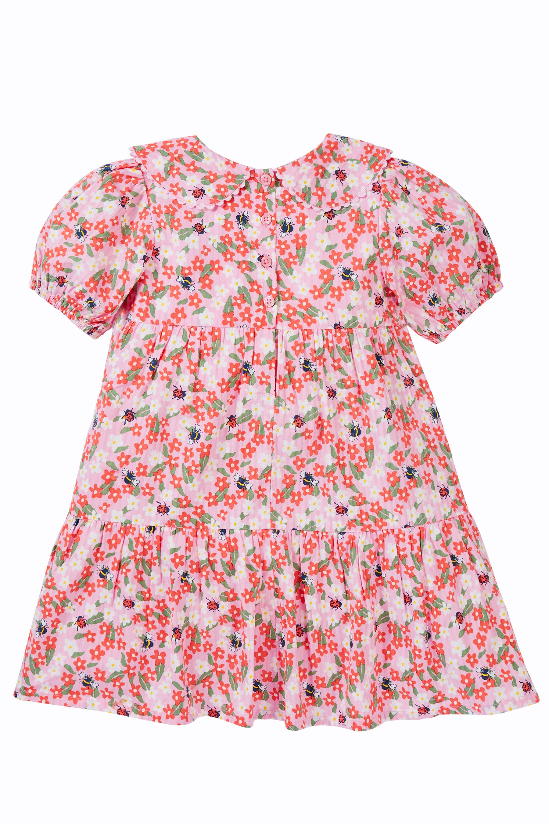 Buy Frugi Pink 100 Cotton Floral Seersucker Short Sleeve Dress Next Ukraine