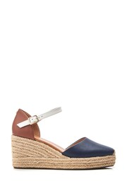 Moda in Pelle Gialla Square Toe Espadrille Wedges - Image 1 of 4