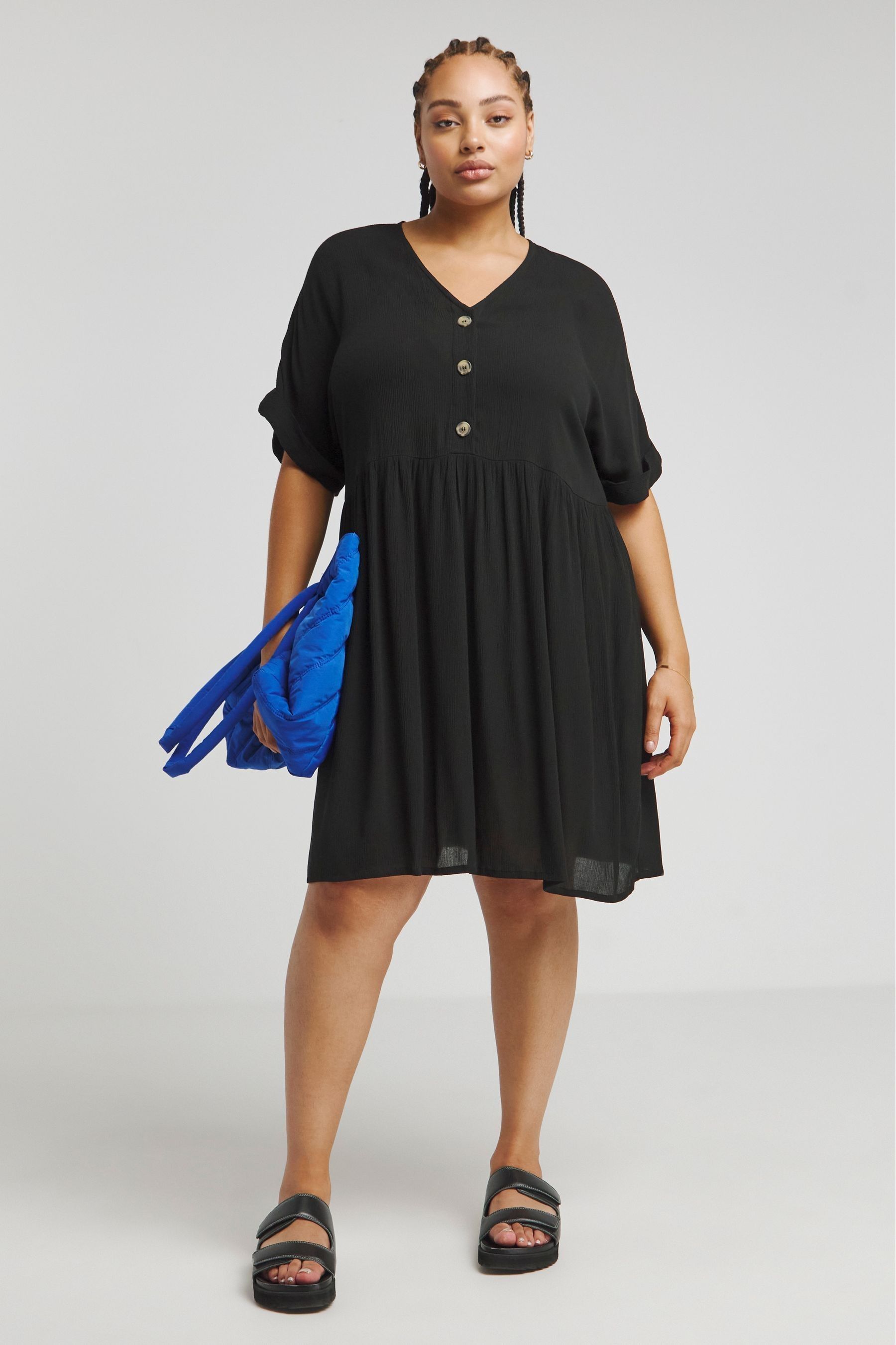 Button through smock dress discount
