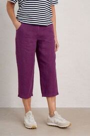 Seasalt Cornwall Purple Petite Brawn Point Trousers - Image 1 of 5