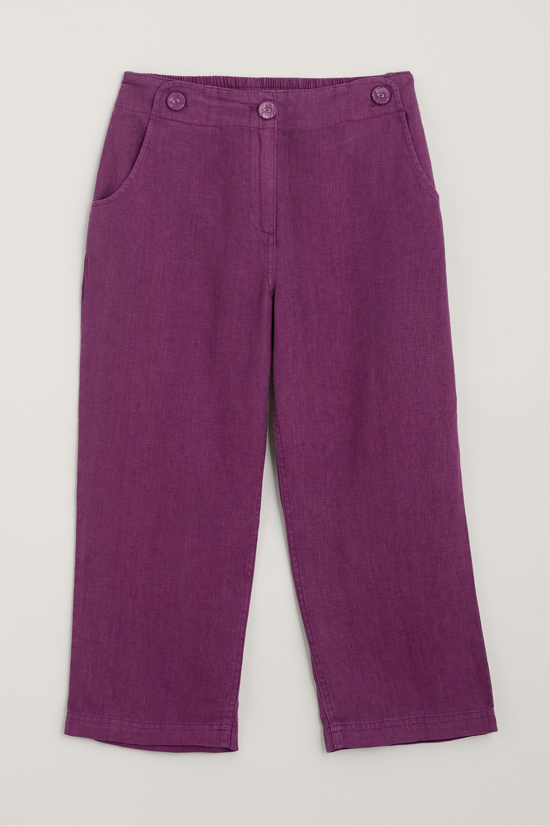 Seasalt Cornwall Purple Petite Brawn Point Trousers - Image 4 of 5