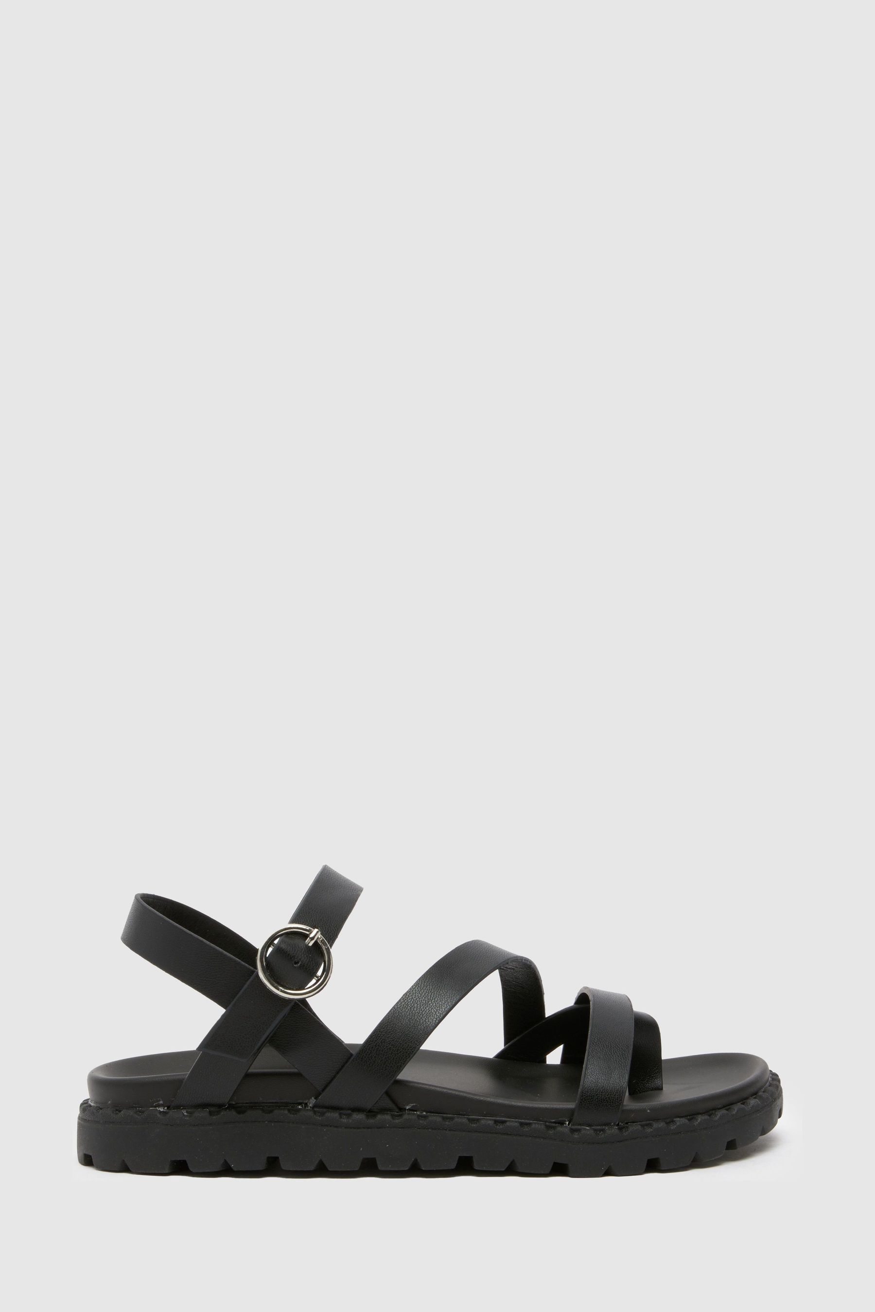 Black sandals schuh sales