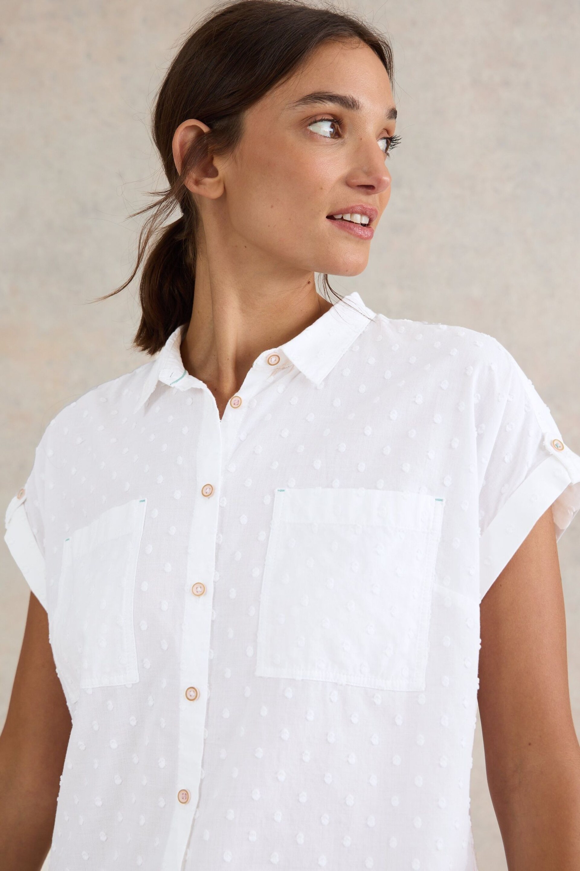 White Stuff White Organic Cotton Ellie Shirt - Image 6 of 9