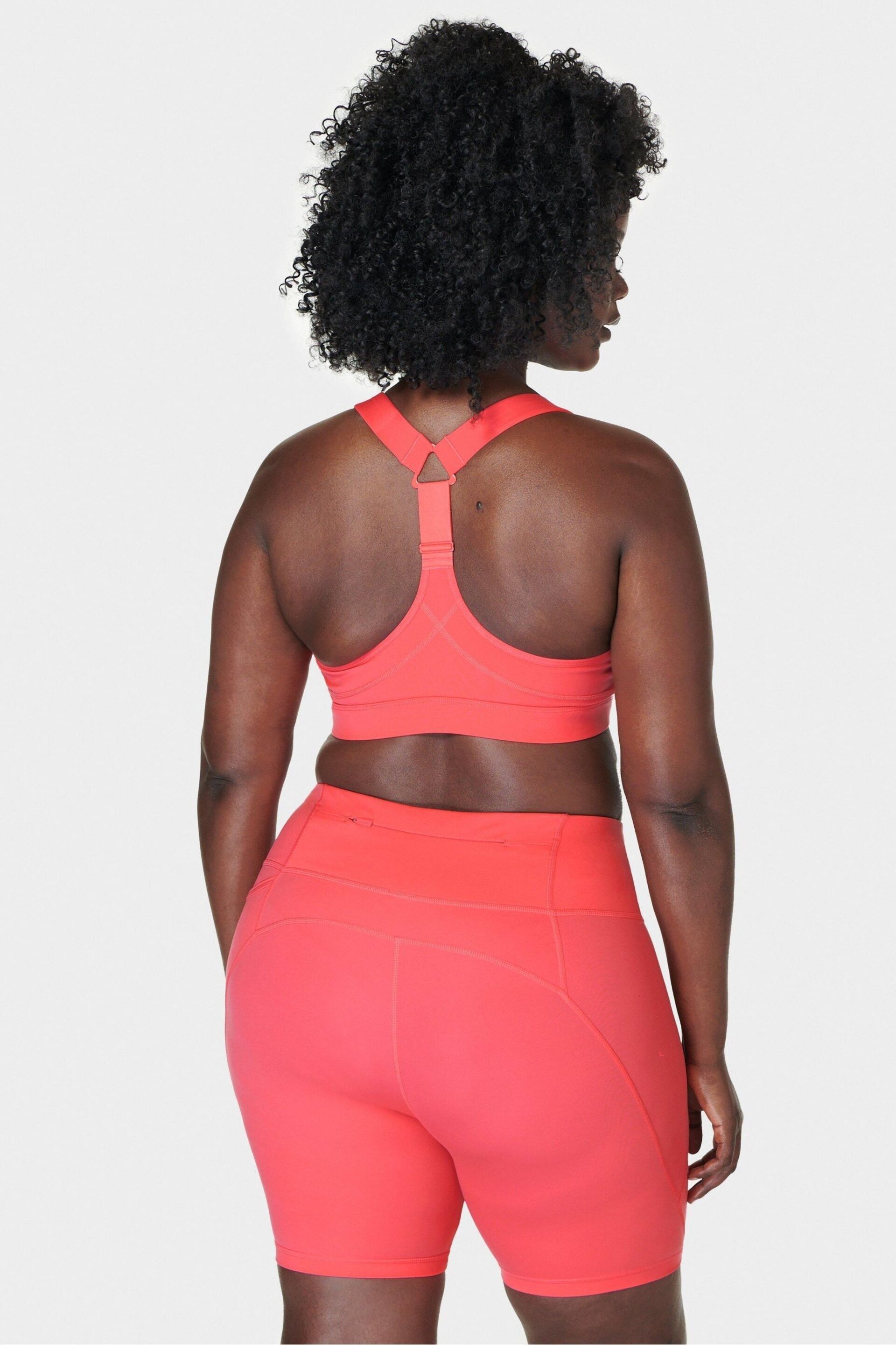 Sweaty Betty Coral Pink Medium Power Support Sports Bra - Image 3 of 6