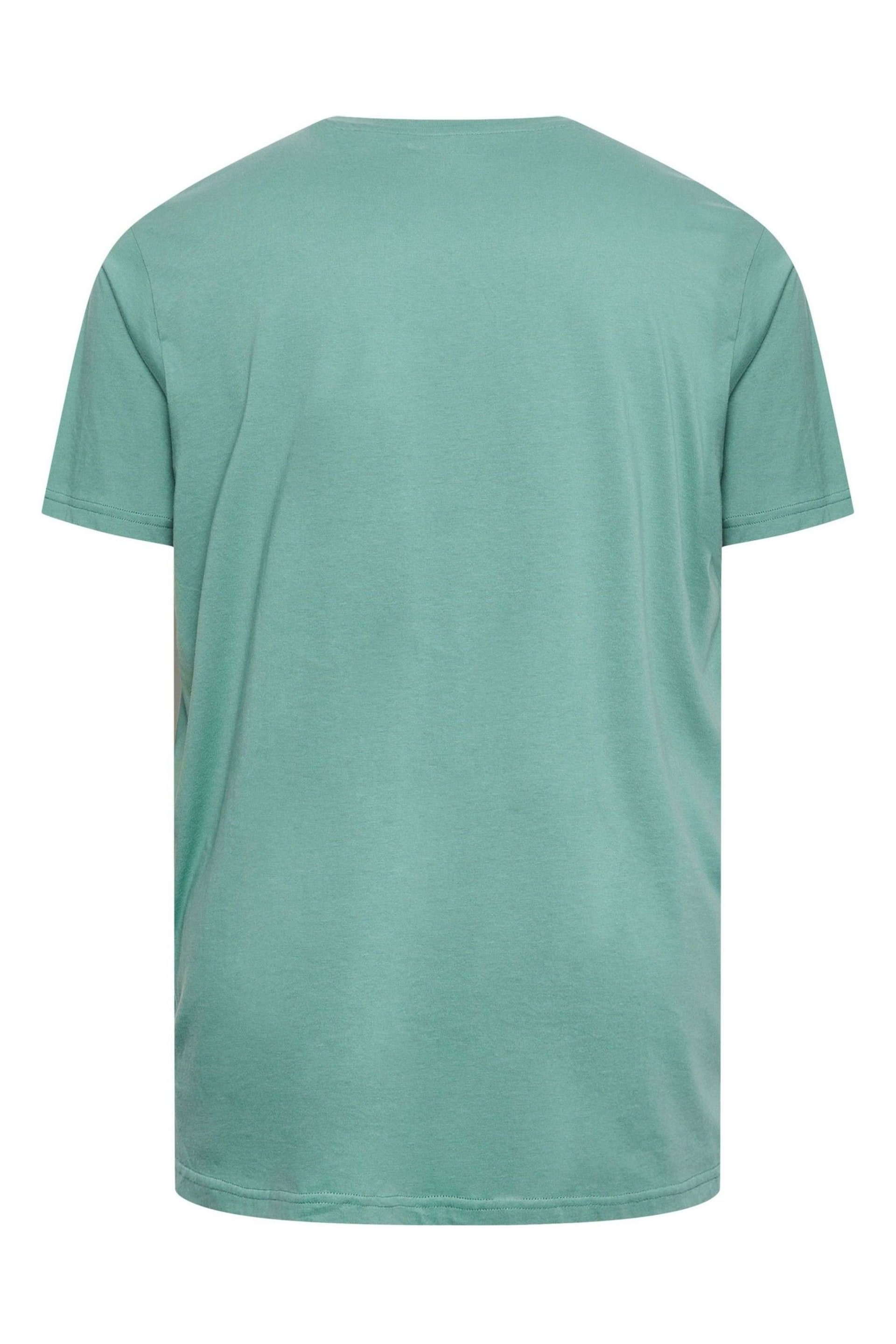 BadRhino Big & Tall Blue Santa Monica T-Shirt - Image 4 of 4