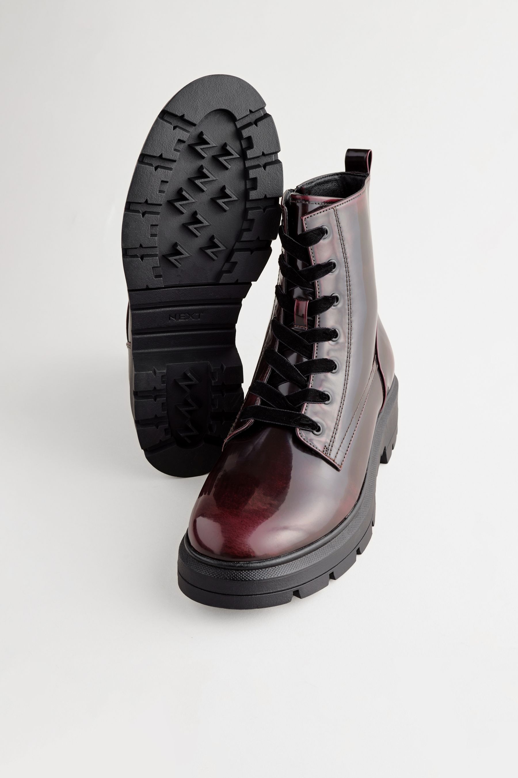 Buy Burgundy Red Standard Wide Fit Forever Comfort Lace Up Boots from the Next UK online shop