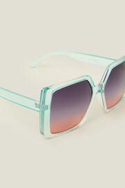 Accessorize Green Oversized Ombre Crystal Sunglasses - Image 2 of 3