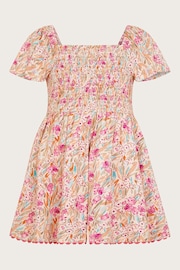 Monsoon Pink Brushed Floral Dress - Image 1 of 3