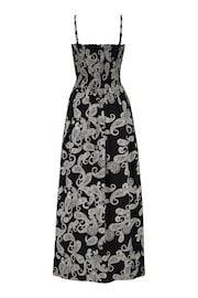 Pour Moi Black Paisley Strapless Shirred Bodice Maxi Beach Dress - Image 4 of 4