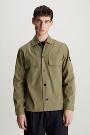 Calvin Klein Green Cargo Nylon Overshirt - Image 1 of 4