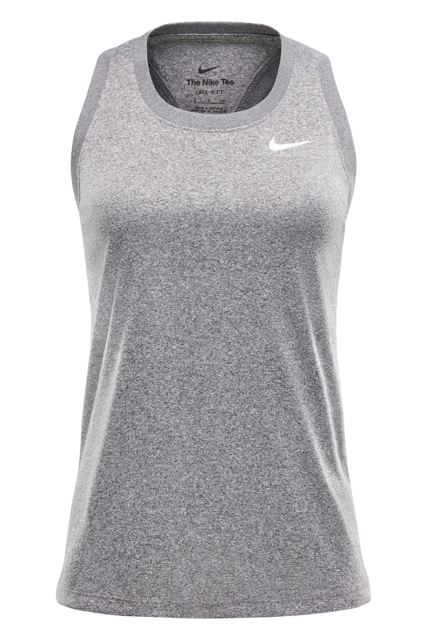 Nike Black Grey Dri FIT Racerback Tank Vest Top