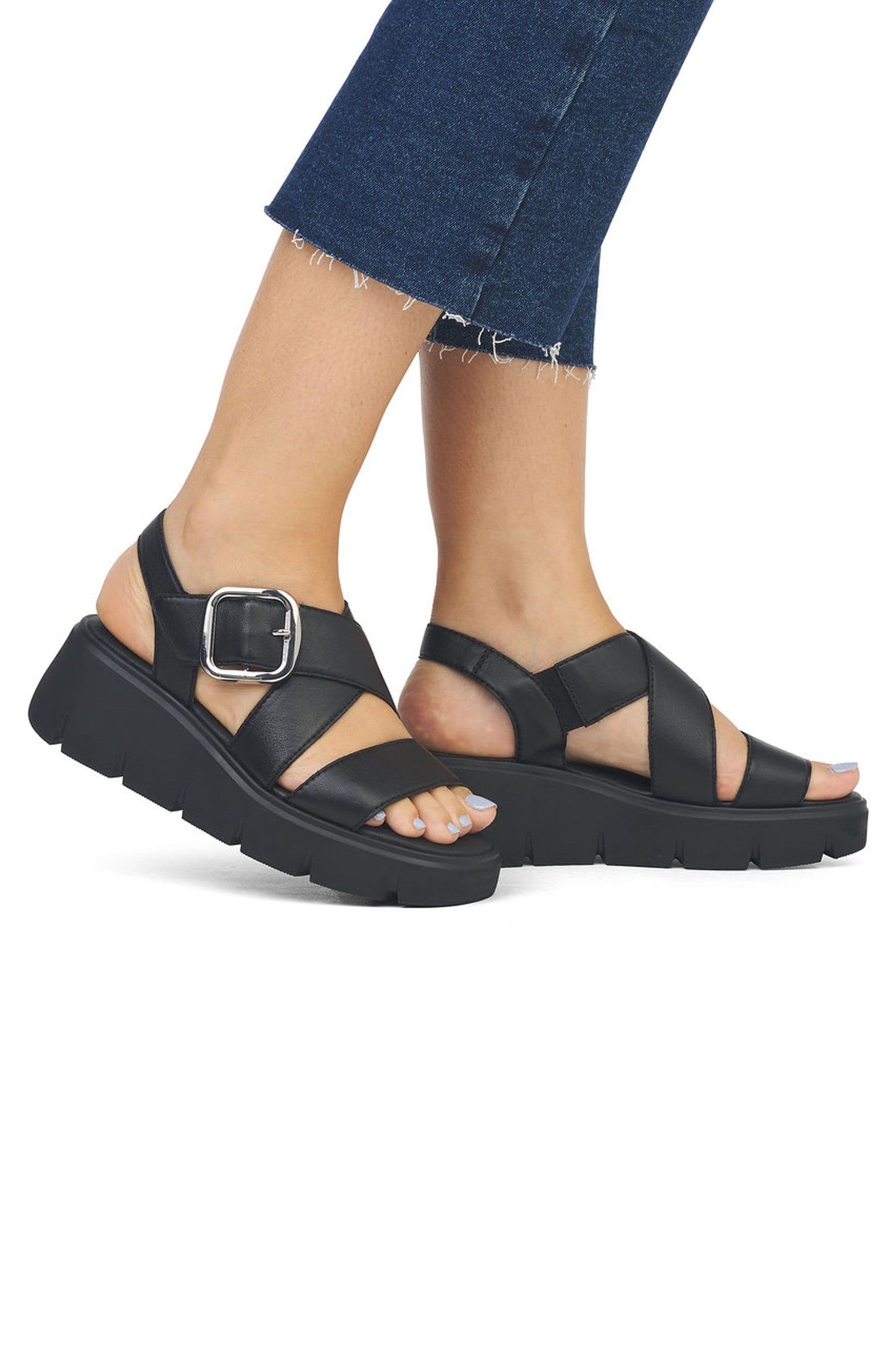 Buy Rieker Womens Evolution Bur Fastener Cream Sandals from the Next UK online shop
