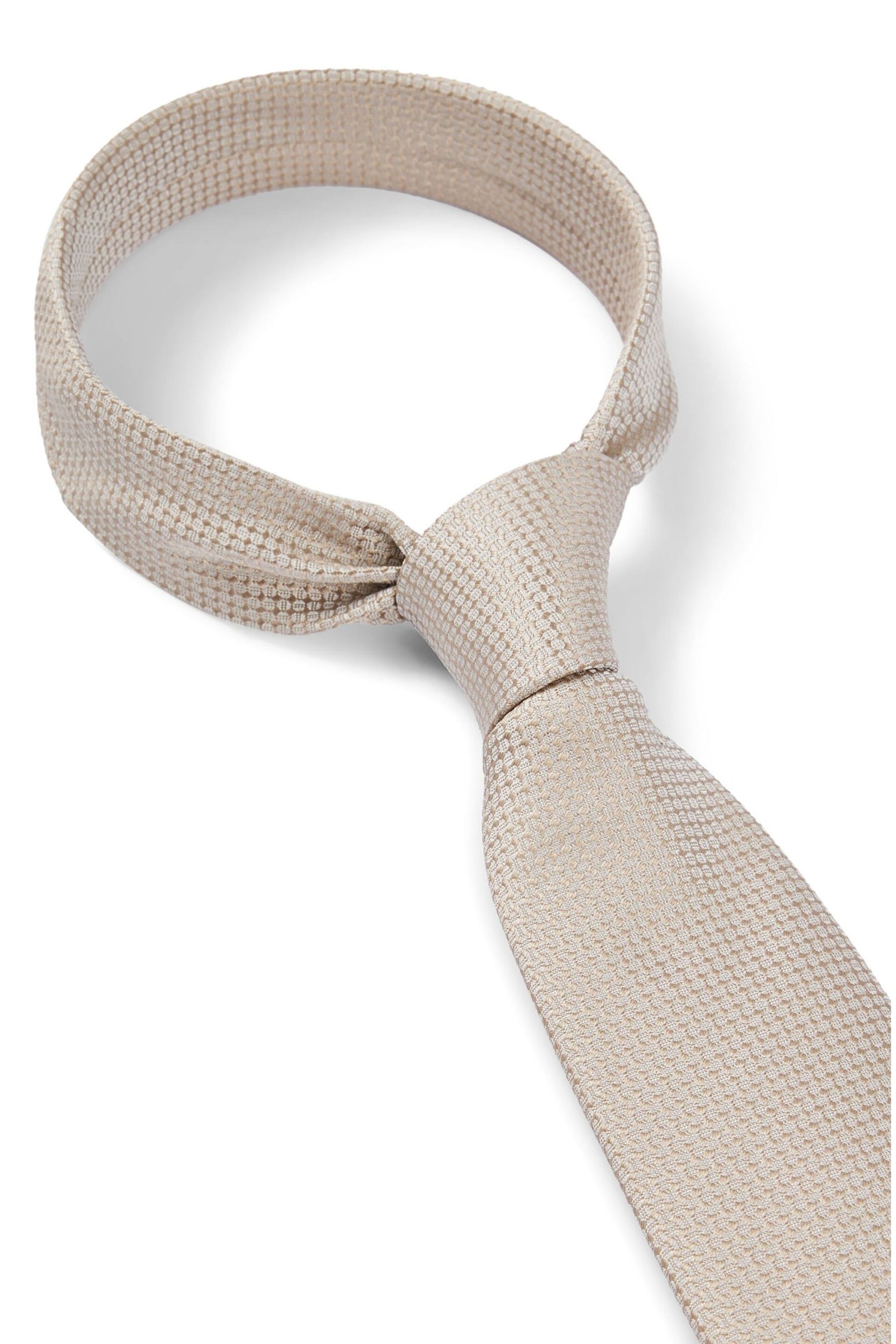 BOSS Natural Jacquard Pattern Silk Blend Tie - Image 3 of 5